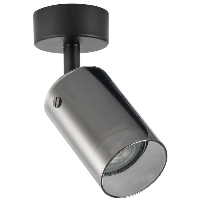 SPOT GU10 10W GLASS BLACK ULTRALUX RPGC1B - Спотове<<<Вътрешно осветление<<<Мебели и