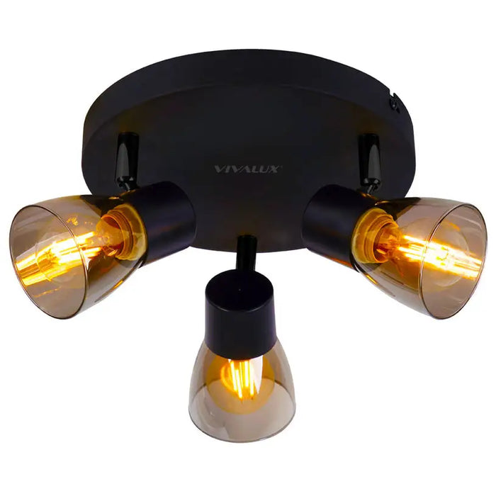 SPOTLIGHT 3XE14 BLACK VIVALUX DANTE - Спотове<<<Вътрешно осветление<<<Мебели и