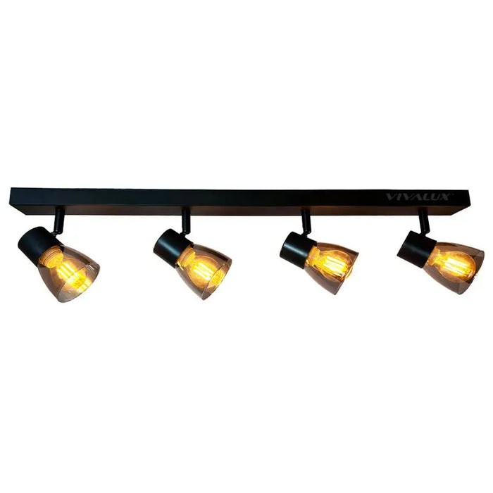 SPOTLIGHT 4XE14 BLACK VIVALUX DANTE - Спотове<<<Вътрешно осветление<<<Мебели и