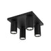 SPOTLIGHT 4XGU10 IP20 BLACK VIVALUX LUX - Спотове<<<Вътрешно осветление<<<Мебели и