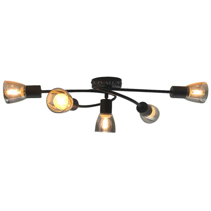 SPOTLIGHT 5XE14 BLACK VIVALUX DANTE - Спотове<<<Вътрешно осветление<<<Мебели и