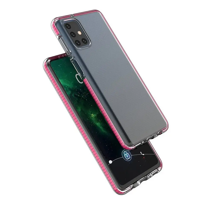 Spring Case clear TPU gel protective cover with colorful frame for Samsung Galaxy M51 yellow - Cell phone cases
