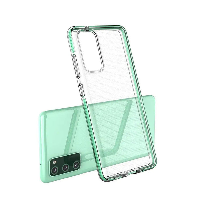 Spring Case clear TPU gel protective cover with colorful frame for Samsung Galaxy A72 4G black - Cell phone cases