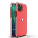 Spring Case clear TPU gel protective cover with colorful frame for iPhone 12 mini light pink - Cell phone cases