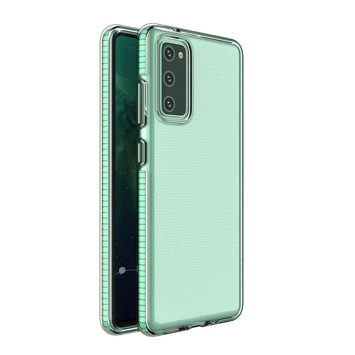 Spring Case clear TPU gel protective cover with colorful frame for Samsung Galaxy A72 4G mint - Cell phone cases