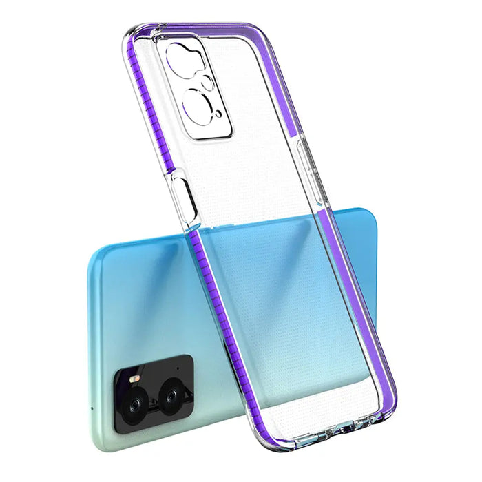 Spring Case Cover for Realme 9i Oppo A36 / A76 / A96 Silicone Cover with Frame light pink - Cell phone cases