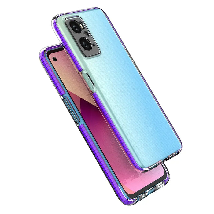 Spring Case Cover for Realme 9i Oppo A36 / A76 / A96 Silicone Cover with Frame light pink - Cell phone cases