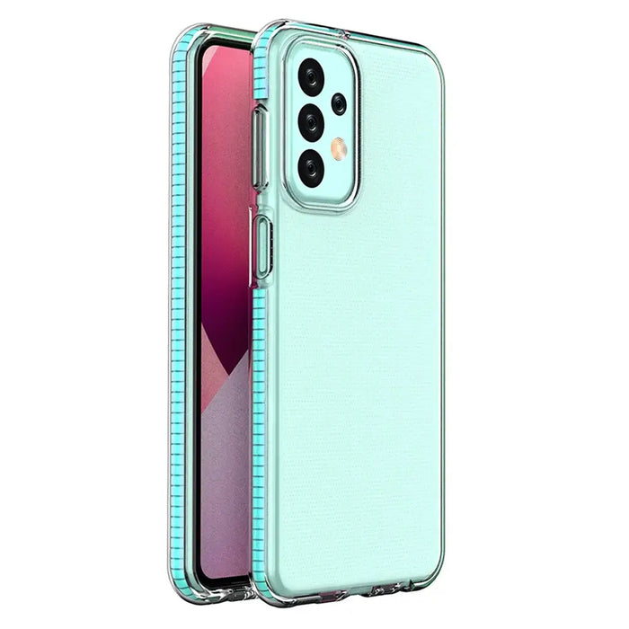Spring Case for Samsung Galaxy A23 silicone cover with frame light blue - Cell phone cases and covers<<<HurtelXML