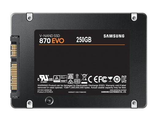 SSD SAMSUNG 870 EVO SATA 2.5’’ 250GB SATA 6 Gb/s MZ-77E250B/EU - Вътрешни SSD 2.5 inch<<<SAMSUNG памети SSD и