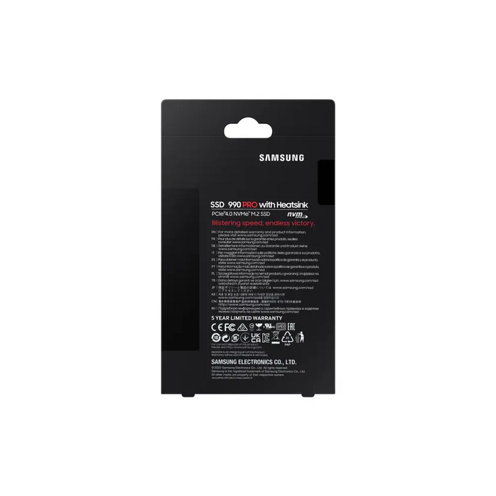 SSD SAMSUNG 990 PRO with Heatsink 4TB MZ-V9P4T0CW - Вътрешни SSD M.2 PCIe<<<SAMSUNG памети SSD и