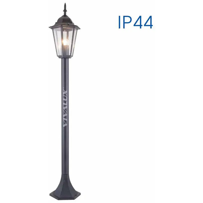 STANDING GARDEN LANTERN 106CM BLACK E27 VIVALUX MARIBOR - Градински фенери<<<Външно