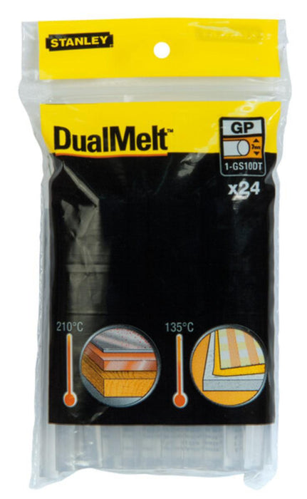 Hot melt glue  sticks Stanley Dual Melt 1-GS10DT Ø 7 x 100 mm (24 Units)