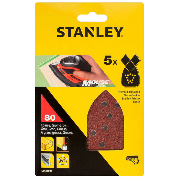 VELCRO P80 5 PCS STANLEY DELTA GRINDER SANDING PADS