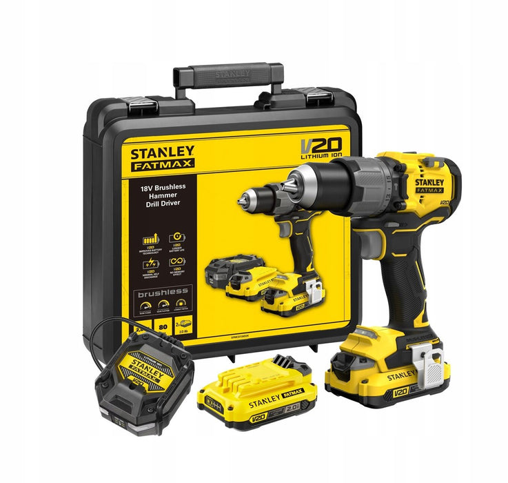 18V cordless drill/driver SFMCD725D2K STANLEY