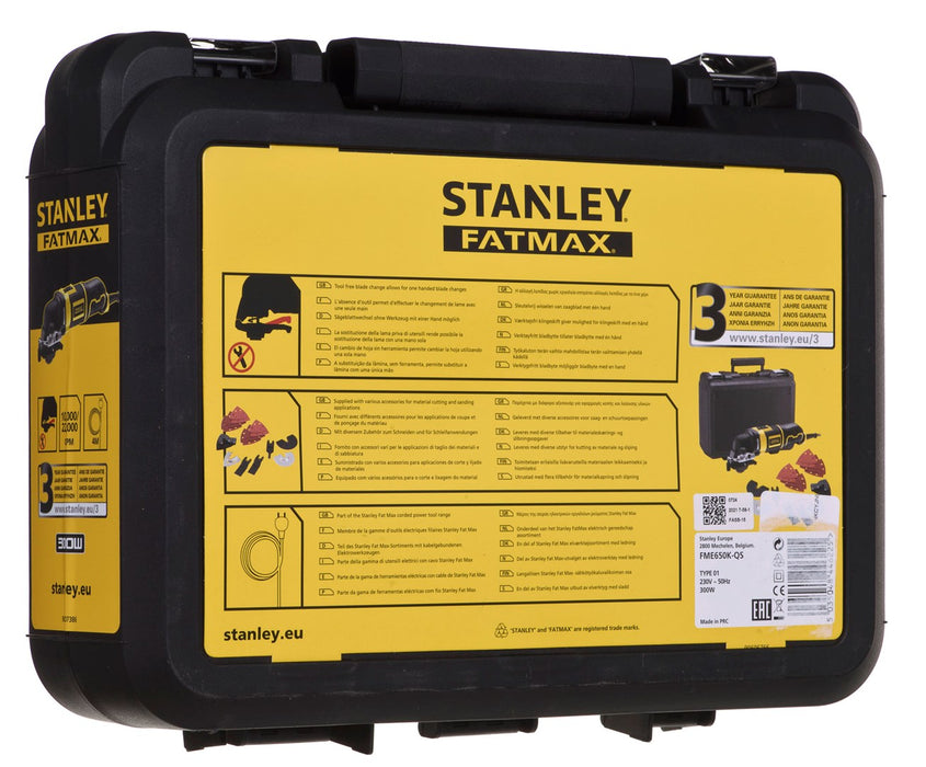 Stanley FME650K-QS oscillating multi-tool Black, Yellow