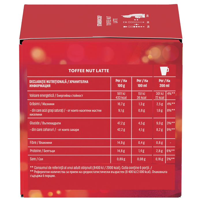 COFFEE STARBUCKS TOFFEE NUT LATTEE 12PCS