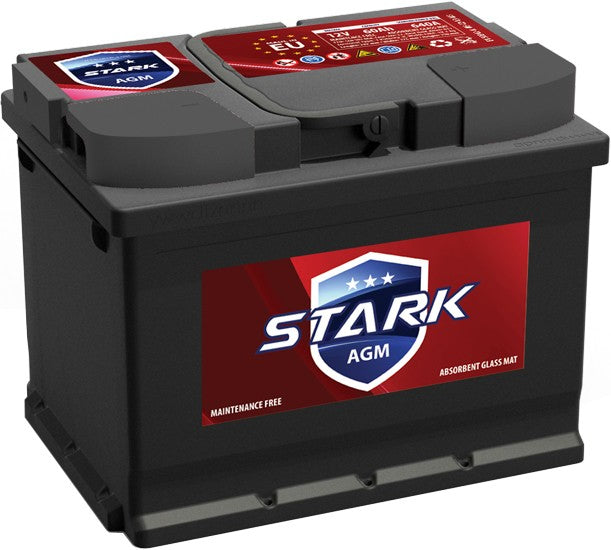 STARK RED AGM 60AH 640A R+