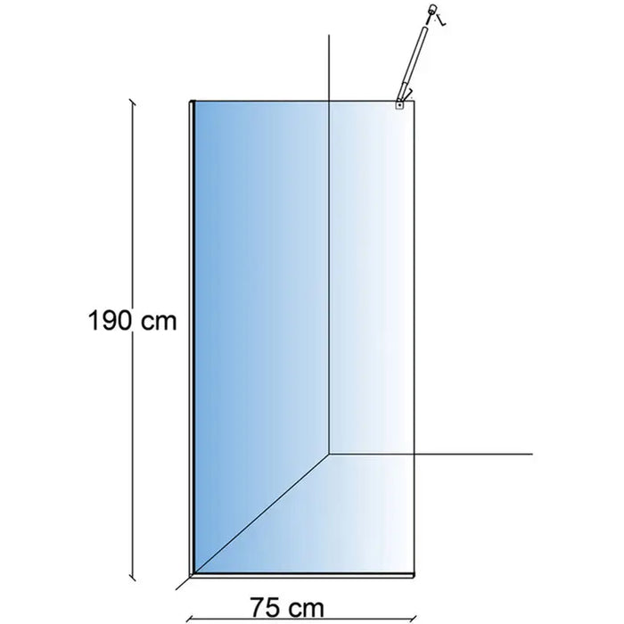 STATIONARY SCREEN 75/190 VICARD - Преградни стени и паравани<<<Душкабини и сауни<<<Баня<<<Praktiker