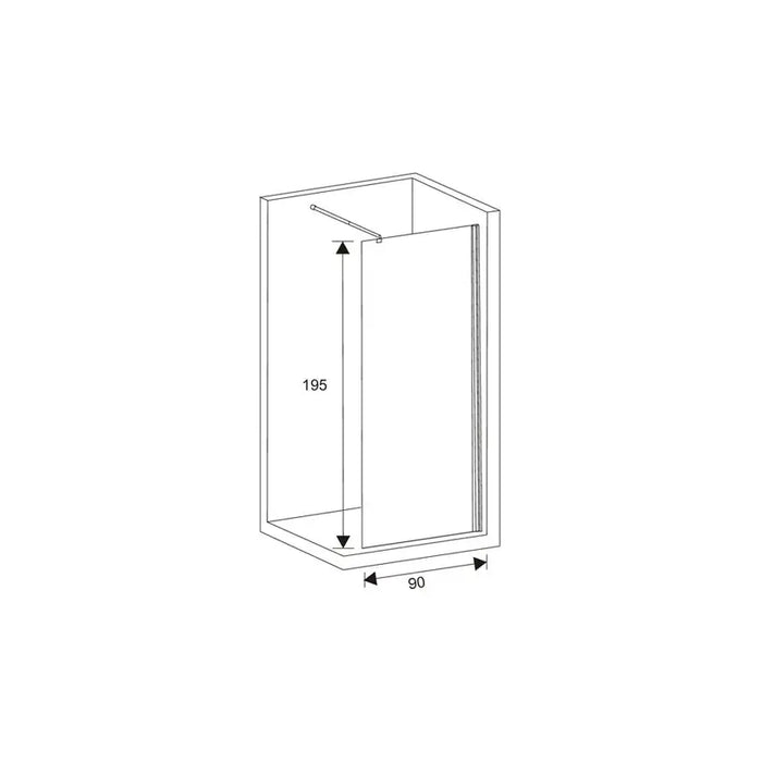 STATIONARY SCREEN 90X195 SYNCHRO SK-S-077 - Преградни стени и паравани<<<Душкабини и сауни<<<Баня<<<Praktiker