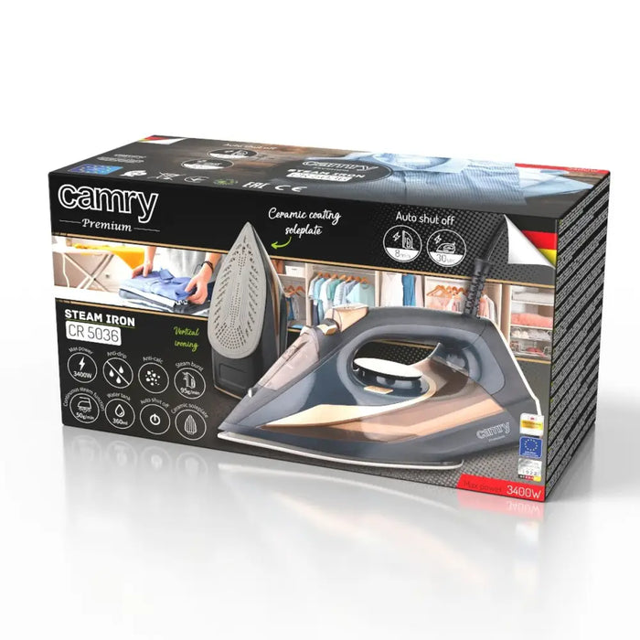 Steam Iron Adler CR 5036 3400 W - Сушилни ютии и простори<<<Почистване Прахосмукачки И Гладене<<<Дом