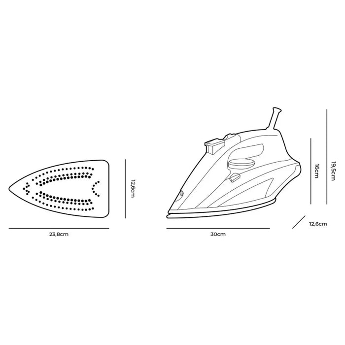 Steam Iron EDM 07714 2800 W 25,7 x 10,9 x 14,9 cm - Почистване Прахосмукачки И Гладене<<<Дом Градина<<<BigBuy&&&Сушилни
