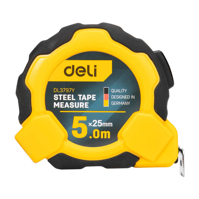 Steel Measuring Tape 5m/25mm Deli Tools EDL3797Y(yellow) - Measuring tools<<<Tools<<<InnproXML
