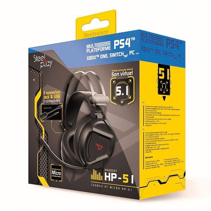 Headphones with microphone SteelPlay HP51 5.1 Virtual Sound (MULTI), OVER-EAR