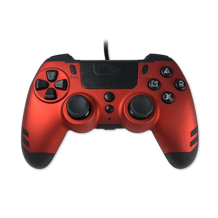 SteelPlay Metaltech Wired Joystick - Ruby Red Slim (PS4)