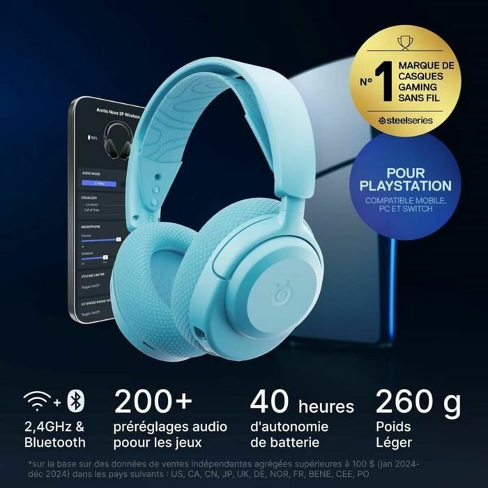 Headphones SteelSeries Arctis Nova 3PW Water