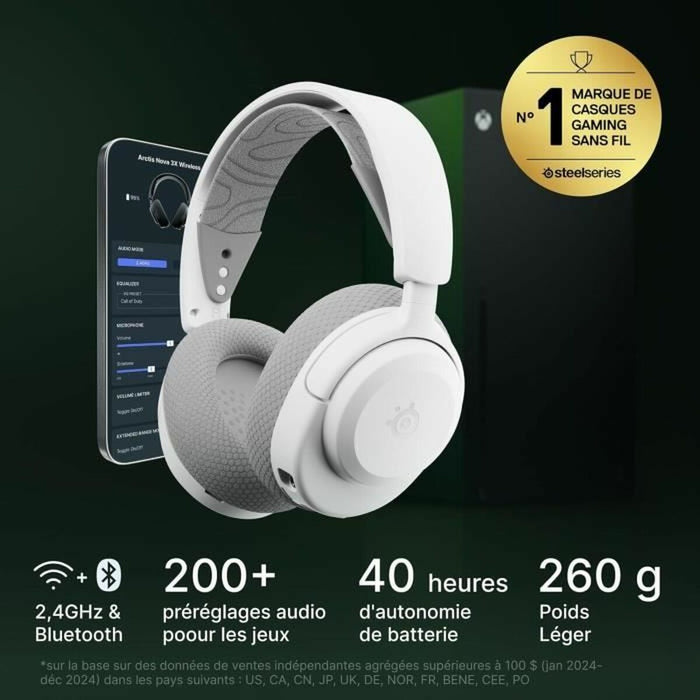 Headphones SteelSeries Arctis Nova 3XW White