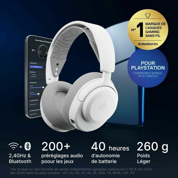 Headphones SteelSeries Arctis Nova 3PW White