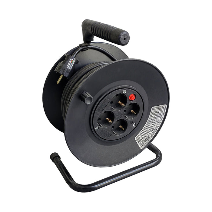 REEL EXTENSION 25M - G3X1.0MM2 - 4 SOCKETS STEINBERGER (MAX.2000W WITH EXTENDED CABLE)