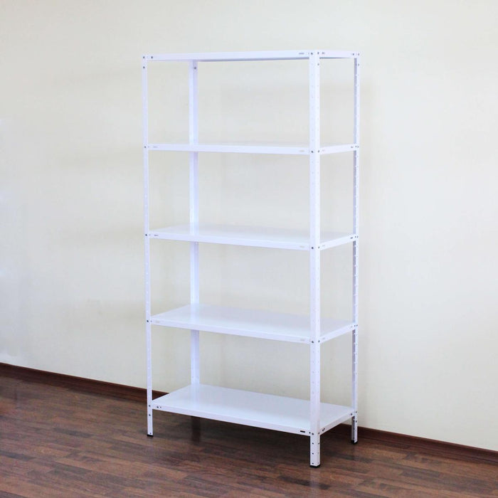 METAL RACK 178X90X40CM 5X80KG WHITE
