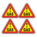 STICKER 12 X 12 CM PREVENTA ’GAS’ - Помощни средства<<<Работно облекло<<<Инструменти и железария<<<Praktiker