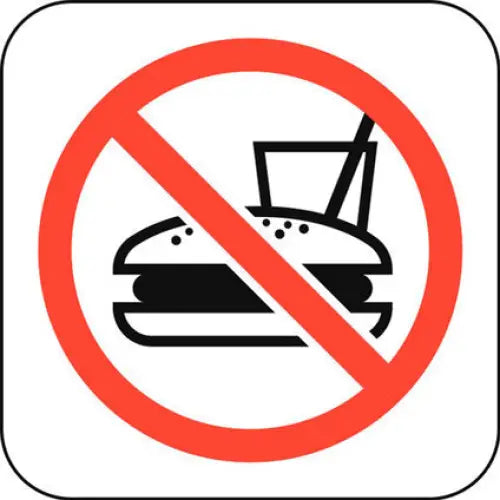 STICKER 12 X 12 CM PREVENTA ’NO FOOD AND DRINKS’ - Помощни средства<<<Работно облекло<<<Инструменти и