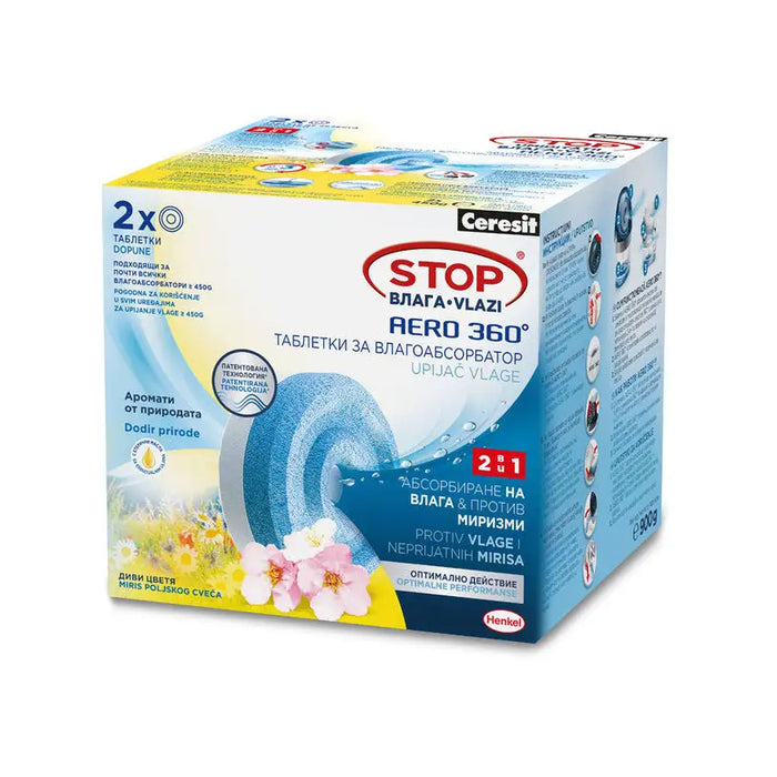 STOP MOISTURE TABLETS 2X450 G AROMA FROM NATURE WILD FLOWERS CERESIT STOP MOISTURE 2 PCS - Kонсумативи за овлажнители и