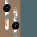 Strap Moro for Samsung Galaxy Watch 40 / 41 / 42 / 43 / 44 mm silicone bracelet watch band - pattern 2 - Smartwatch