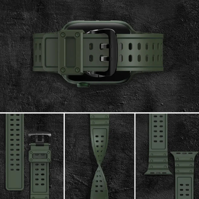 Strap Triple Protection for Apple Watch 38 / 40 / 41 mm band bracelet - green - Smartwatch straps and cases<<<HurtelXML