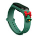 Strap Xmas for Xiaomi Mi Band 3 / 4 Christmas Silicone Strap Bracelet with Bell - Dark Green - Smartwatch straps