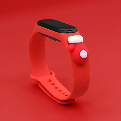 Strap Xmas for Xiaomi Mi Band 5 / 6 Christmas Silicone Strap Bracelet with Glove - Red - Smartwatch straps