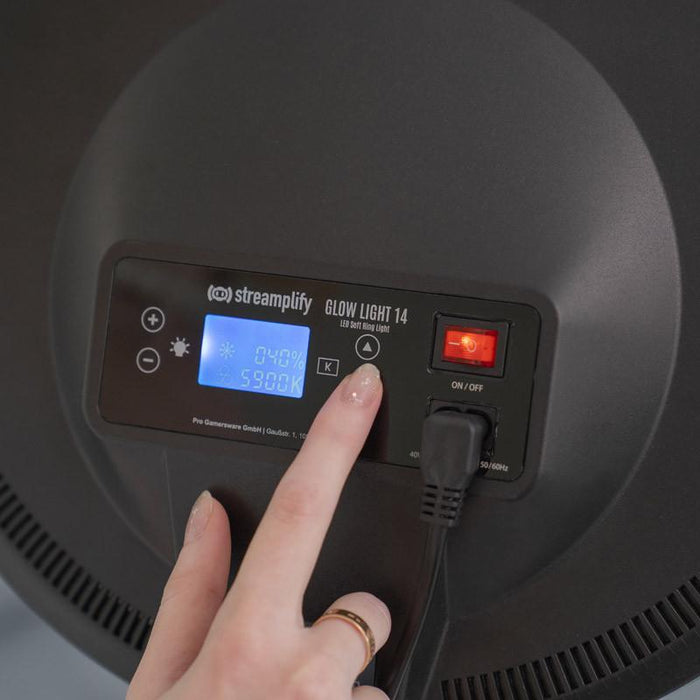 Lighting for streaming Streamplify Glow Light 14, Black