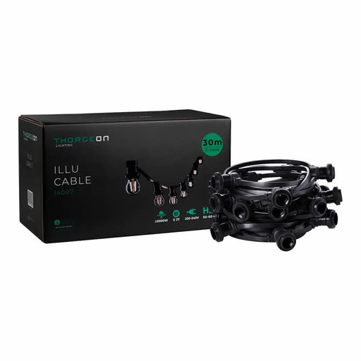 String lights Thorgeon Black 2000 W 30 m 30 - Декорация и Осветление<<<Дом Градина<<<BigBuy&&&LED