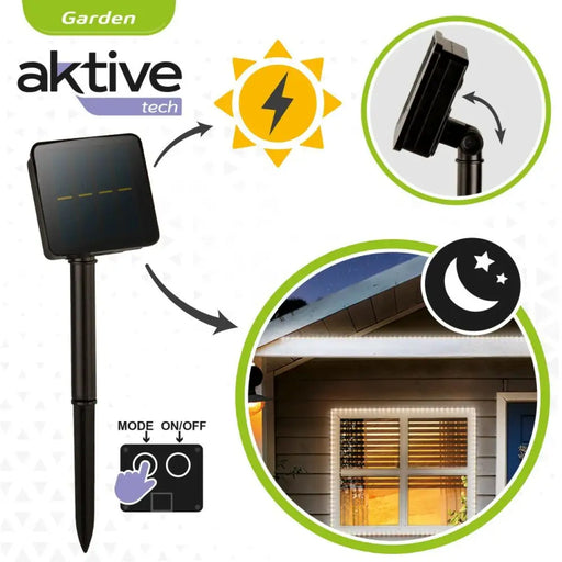 Strip of lights Aktive LED White Garden 3 m (6 Units) - Декорация и Осветление<<<Дом Градина<<<BigBuy&&&LED