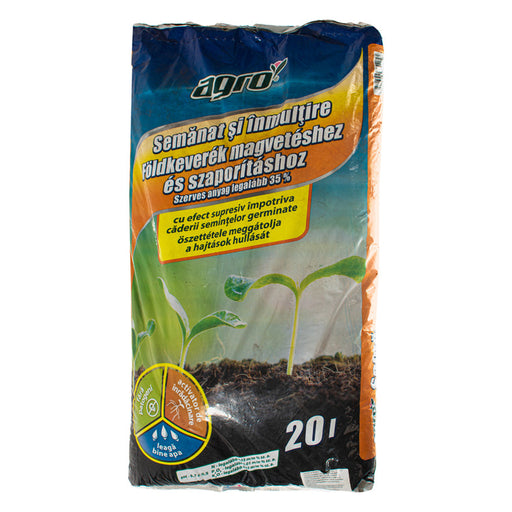 SUBSTRATE FOR SOWING AND PROPAGATION AGRO 20L AGRO - Почви<<<Торове почви и тревни смески<<<Градина<<<Praktiker