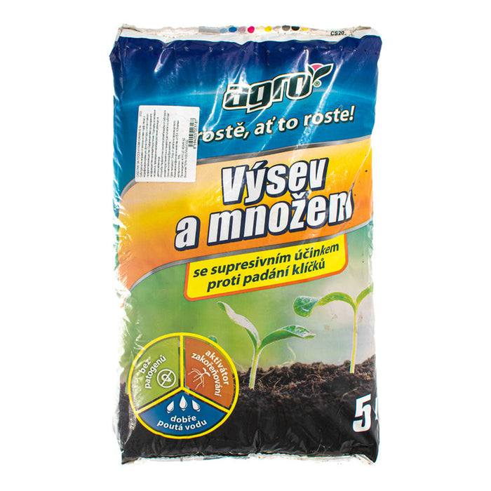 SUBSTRATE FOR SOWING AND PROPAGATION AGRO 5L AGRO - Почви<<<Торове почви и тревни смески<<<Градина<<<Praktiker