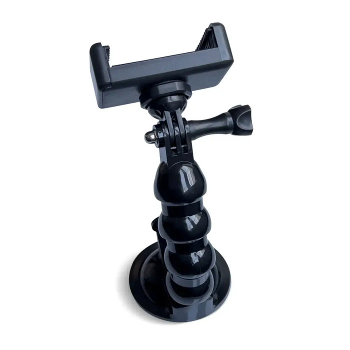 Suction Cup Holder for GoPro DJI Insta360 SJCam Eken + Smartphone Adapter - Black - Sport products<<<HurtelXML