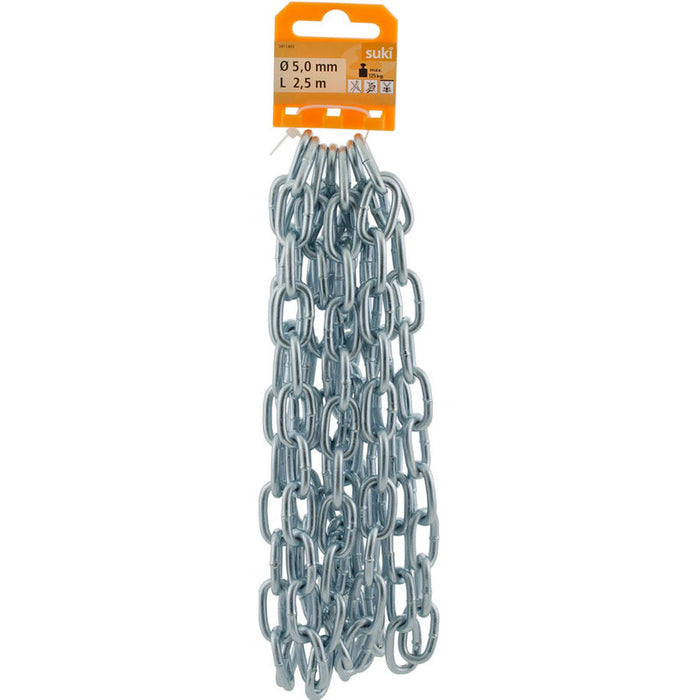 STEEL CHAIN WELDED 5 MM 2.5 M SUKI