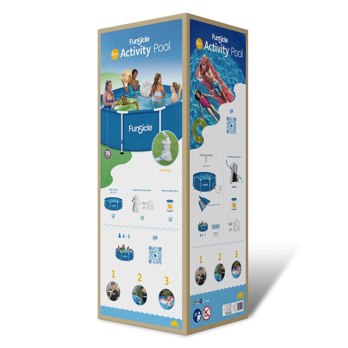 POOL 3M05/76CM METAL FRAME