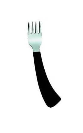 Curved fork for right-handed person