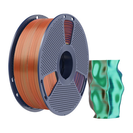 Sunlu PLA+ Silk Tri-Color Filament (orange, blue, and green)